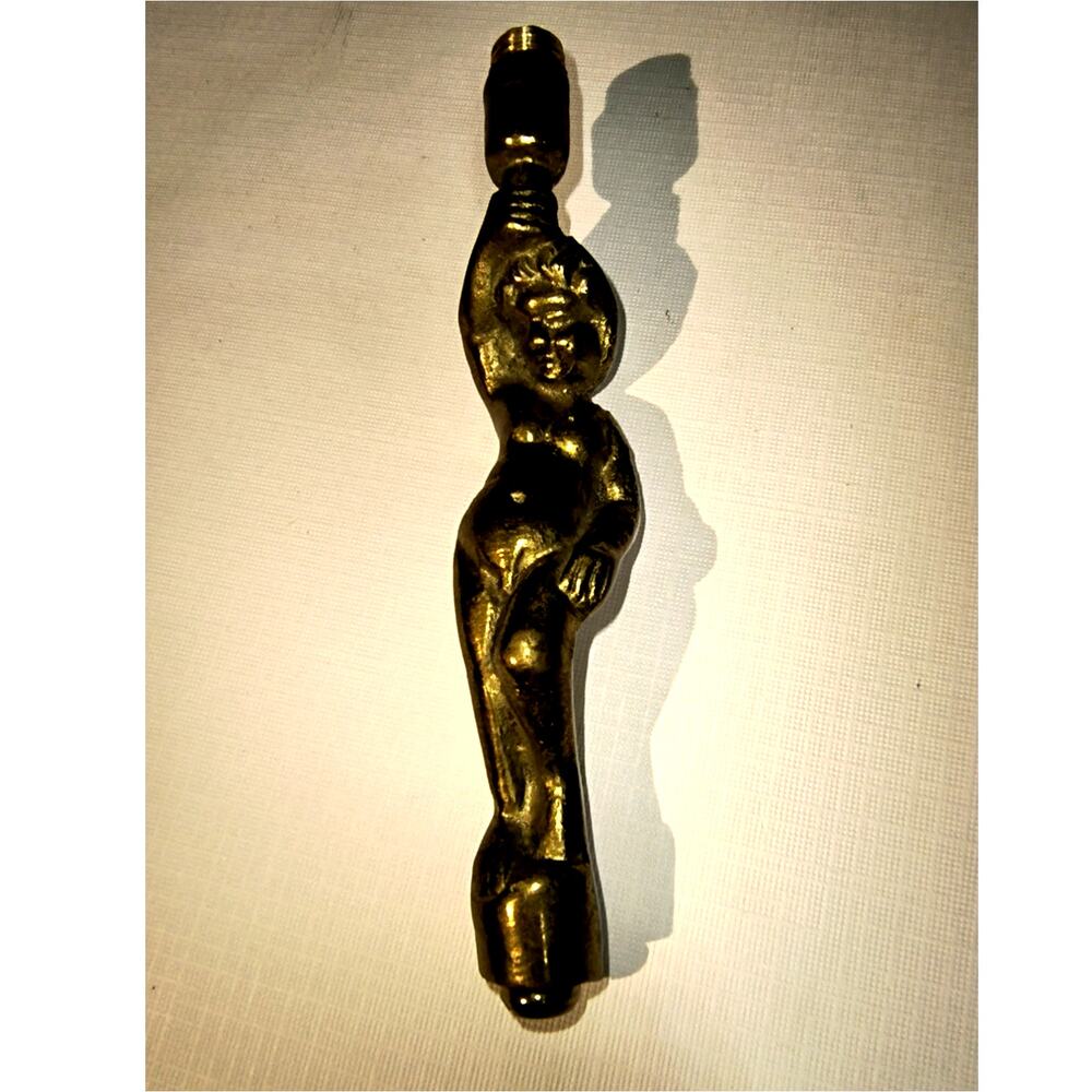 1580.  Brass Lamp Finial Art Nouveau